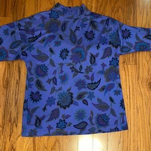 Purple long sleeve shirt with design